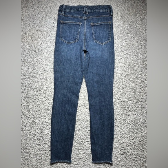 Good American Jeans Womens 6 Good Waist Raw Step Hem Sexy Shape Dark Wash - Picture 4 of 4